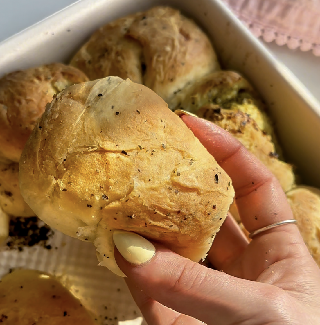 Pains nuage au pesto