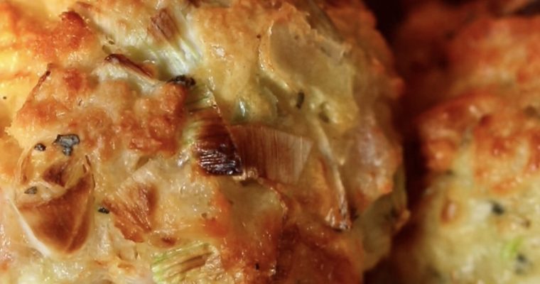 Bouchées de crevettes et poireaux à l’Air Fryer